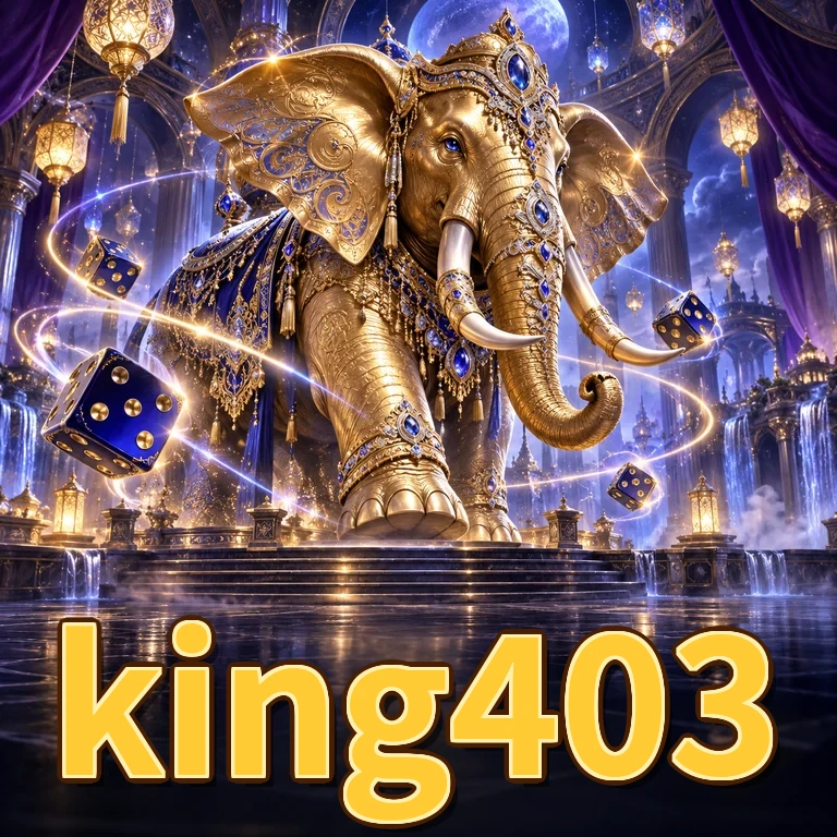Kartu katalog king403 menampilkan penjelasan singkat, versi/ukuran acuan paket inti, dan skor